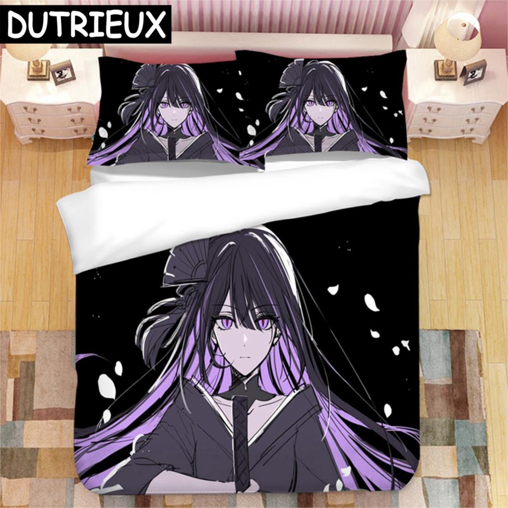 Genshin Impact Raiden Shogun 3D Printed Bedding Set Duvet Covers Pillowcases Comforter Bedding Set Bedclothes Duvet Cover