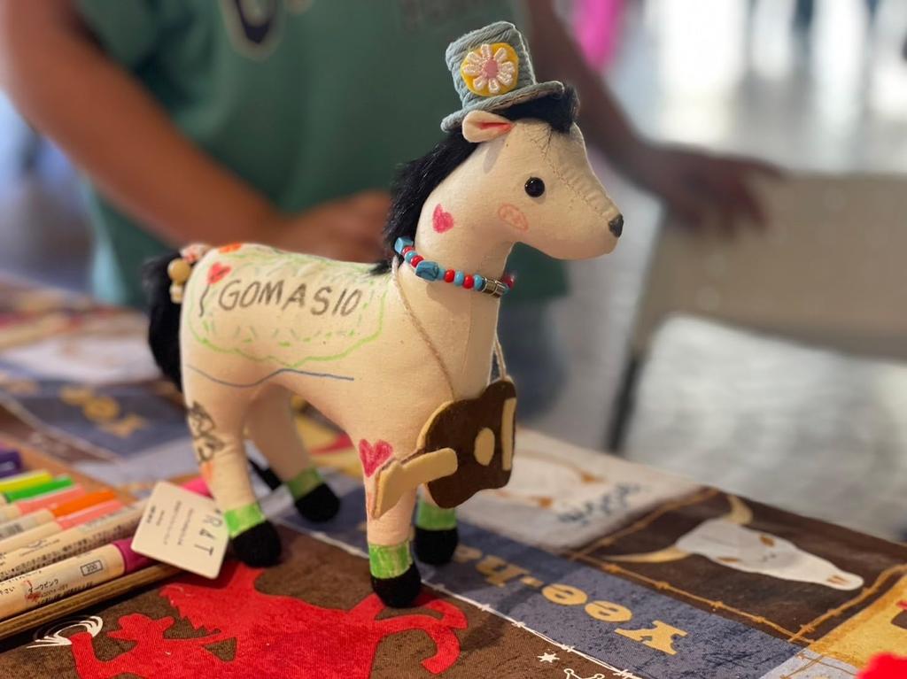 Canvas Doll Soft Painted Pony Medium 18 x 18 x 6cm Message Colored Paper Gift Present Art Workshop Present Get Well Gift Celebration