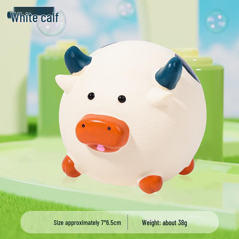 

Latex Squeaky Pig & Chicken Head Ball Teething Toys for Small Dogs