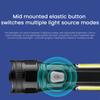 Multi-function Flashlight Zoom 5 Modes Adjustable Ultra Bright USB Rechargeable Portable Outdoor Camping Hiking Emergency Handheld Torch Lamp