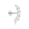 Titanio ASTM F136 G23 Fiore Luna Farfalla Piercing Senza Filettatura Spillo Fulmine Push-in Stud per Labbra Daith Conch Orecchino 16G 18G 20G