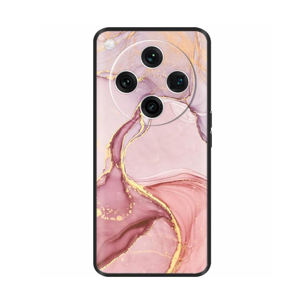 Painted Cover For Oppo Find X8 Pro Soft Black Silicon Back Cover Cases For Oppo Find X8 Findx8 Pro Shockproof Shell Cases Bumper