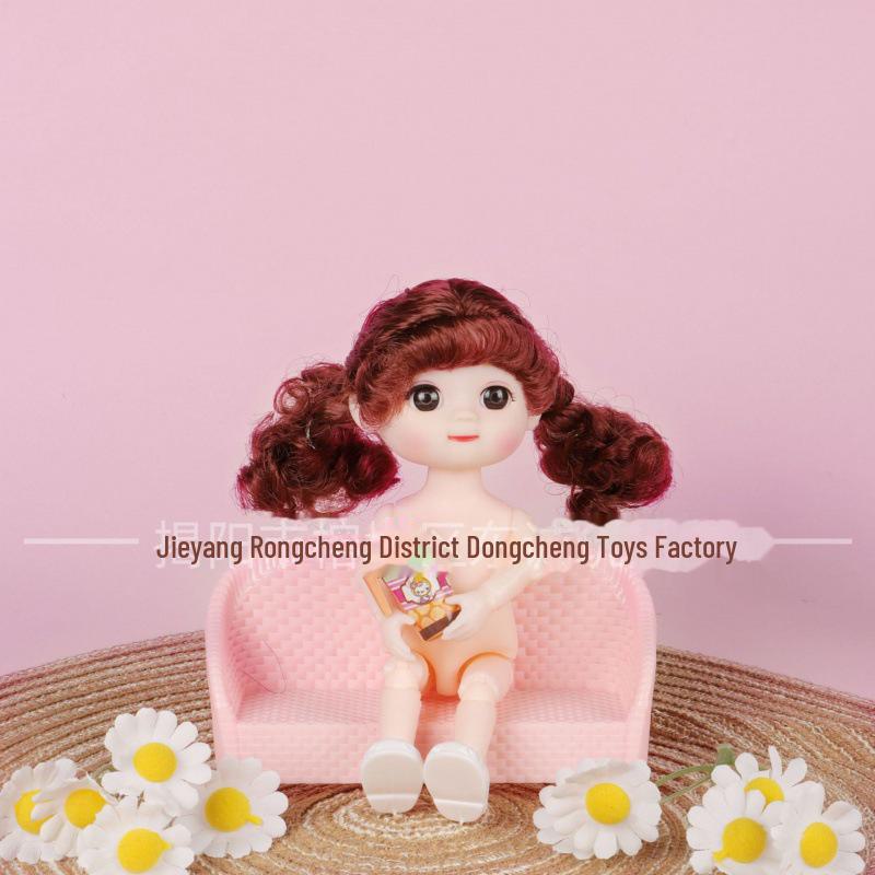 17 cm Mini BJD Puppenkörper - 6 Zoll Prinzessin Mädchen, 16 cm Kleine Nacktpuppe