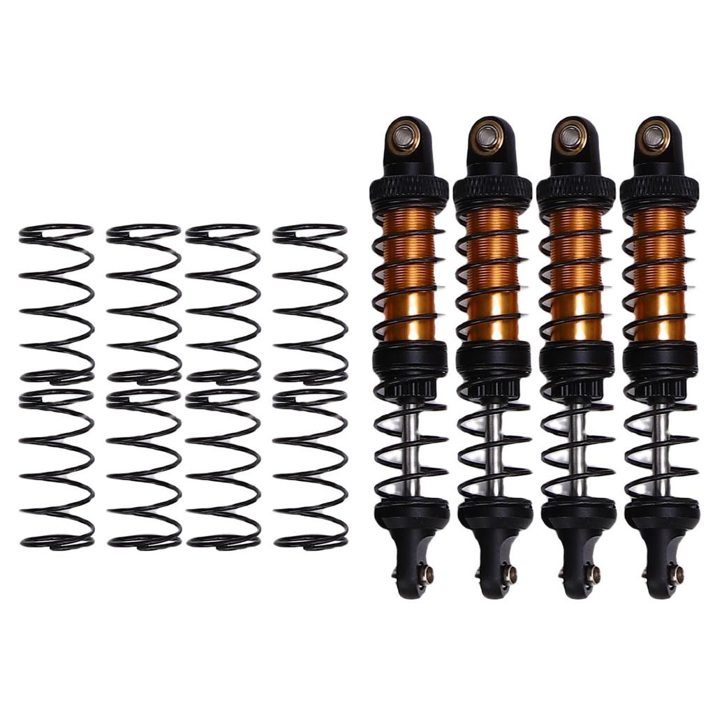 4PCS RC Metal Shock Absorber Dampers Double Section Spring Alloy 1 10 Scale RC Car Shock Absorber Gold