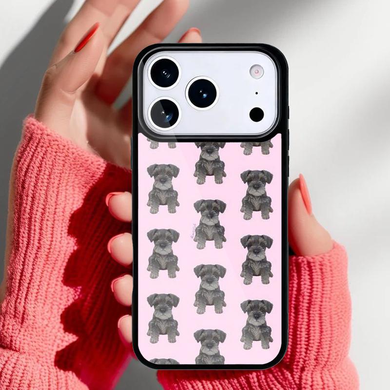 

Schnauzer Puppy Dog Phone Case for iPhone 17 Air 16e 15 14 13 Pro Max Back Cover for 12 11 Pro Coque iPhone 11 Pro