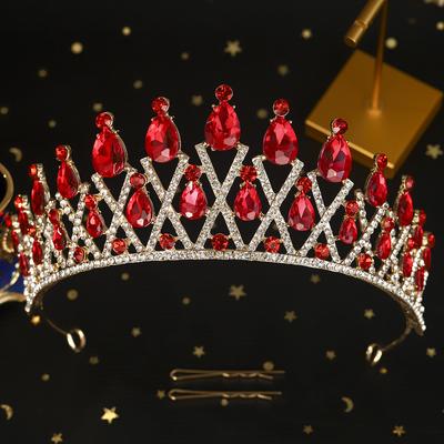 Außenhandel Legierung Strass Weihnachts Krone Atmosphärisch Luxus Party Kopfschmuck Geburtstag Neujahrsball Brautkrone