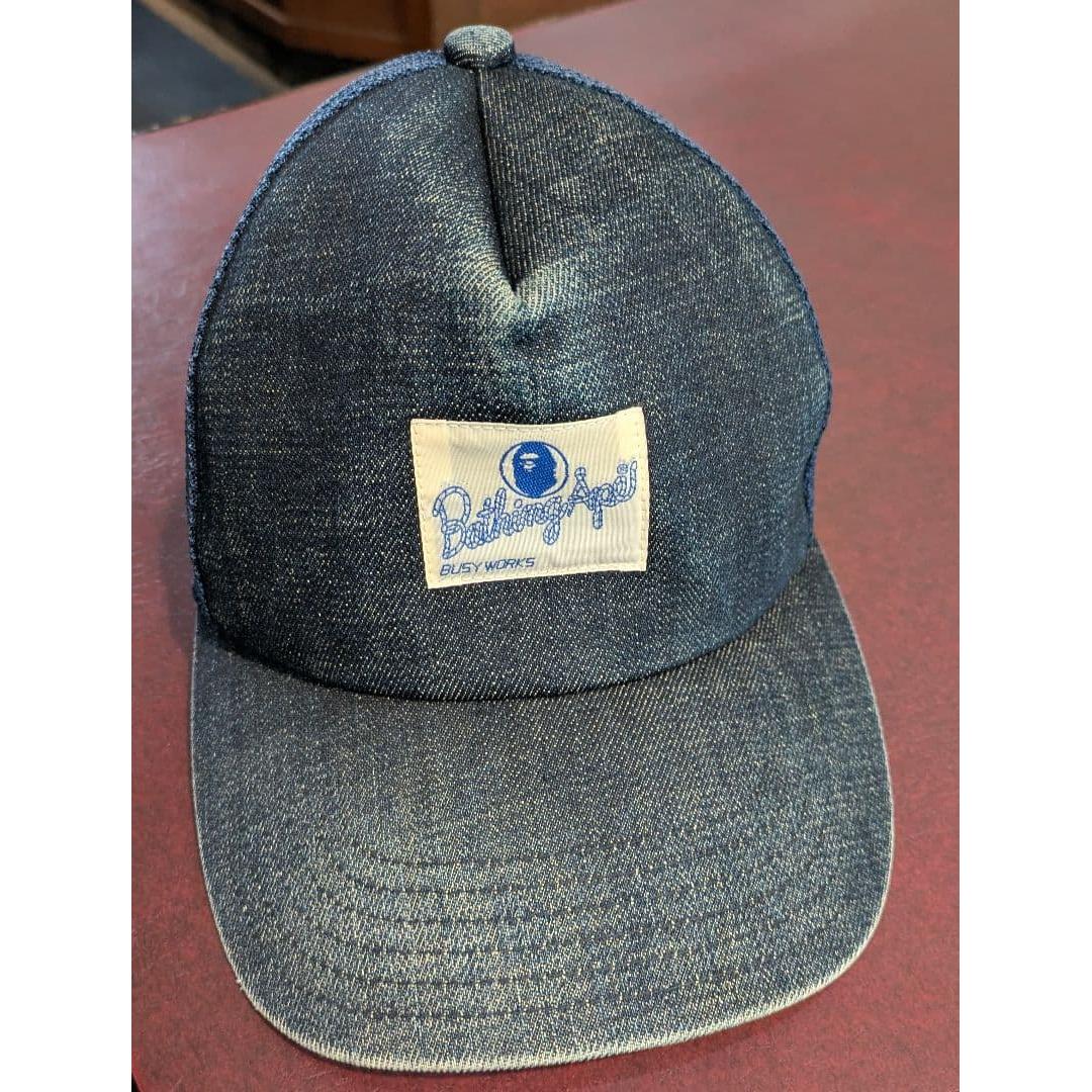 Used A Bathing Ape Denim mesh cap