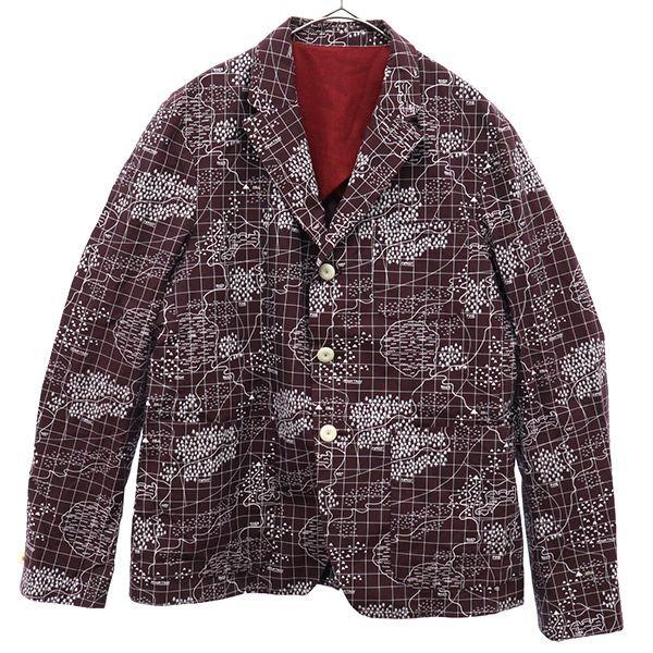 

PINE made in Japan Overall handle Jacket 46 Brown x white Men s Used