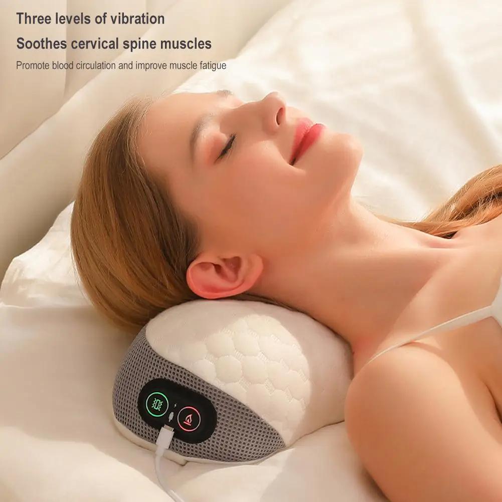 Multifunksjon nakke skulder massasjepute med varmevibrasjon Memory Foam massasjepute