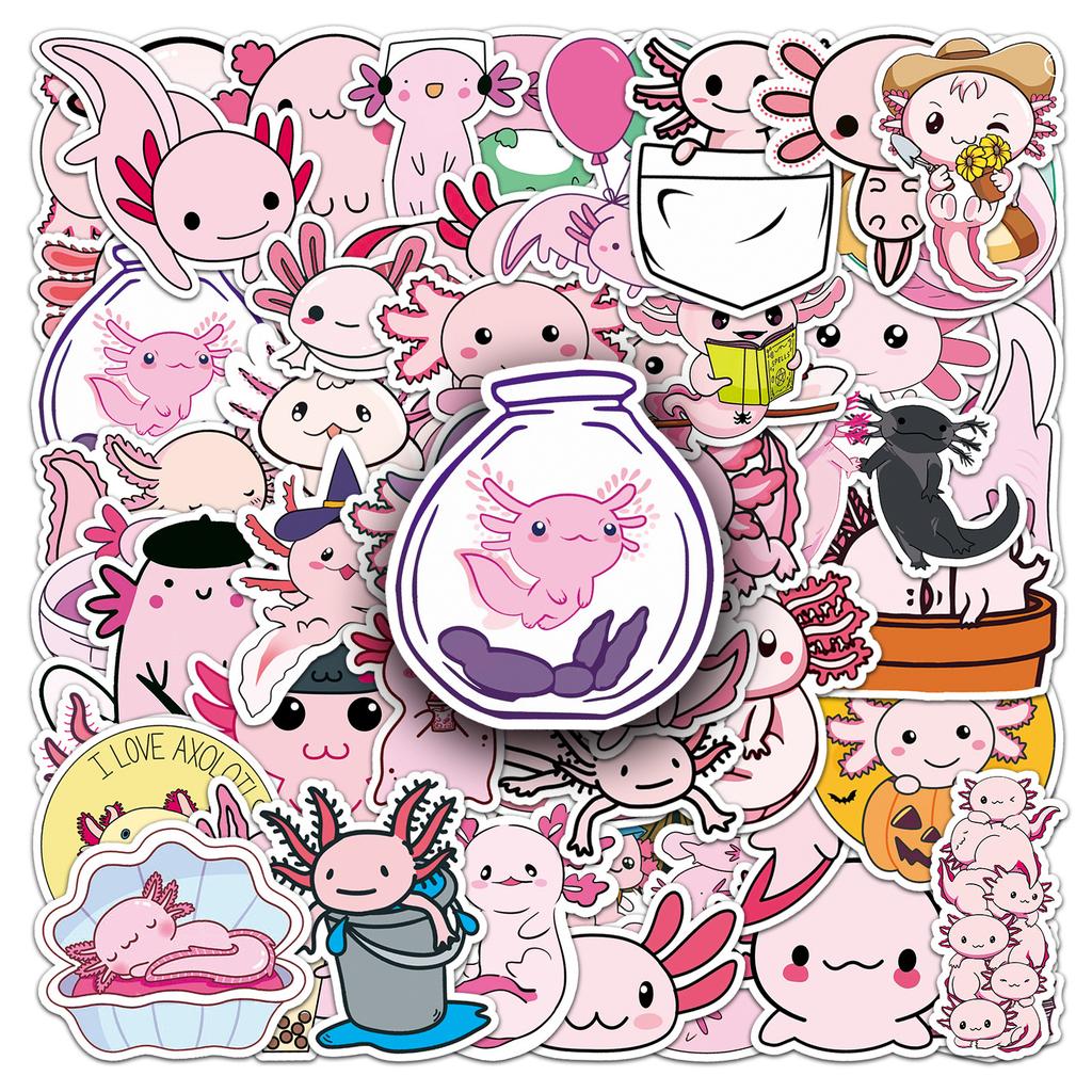 50 Newt Doodle Cartoon Cute Animals Children's Decoration DIY Skateboard Mobile Phone Case Suitcase Stickers