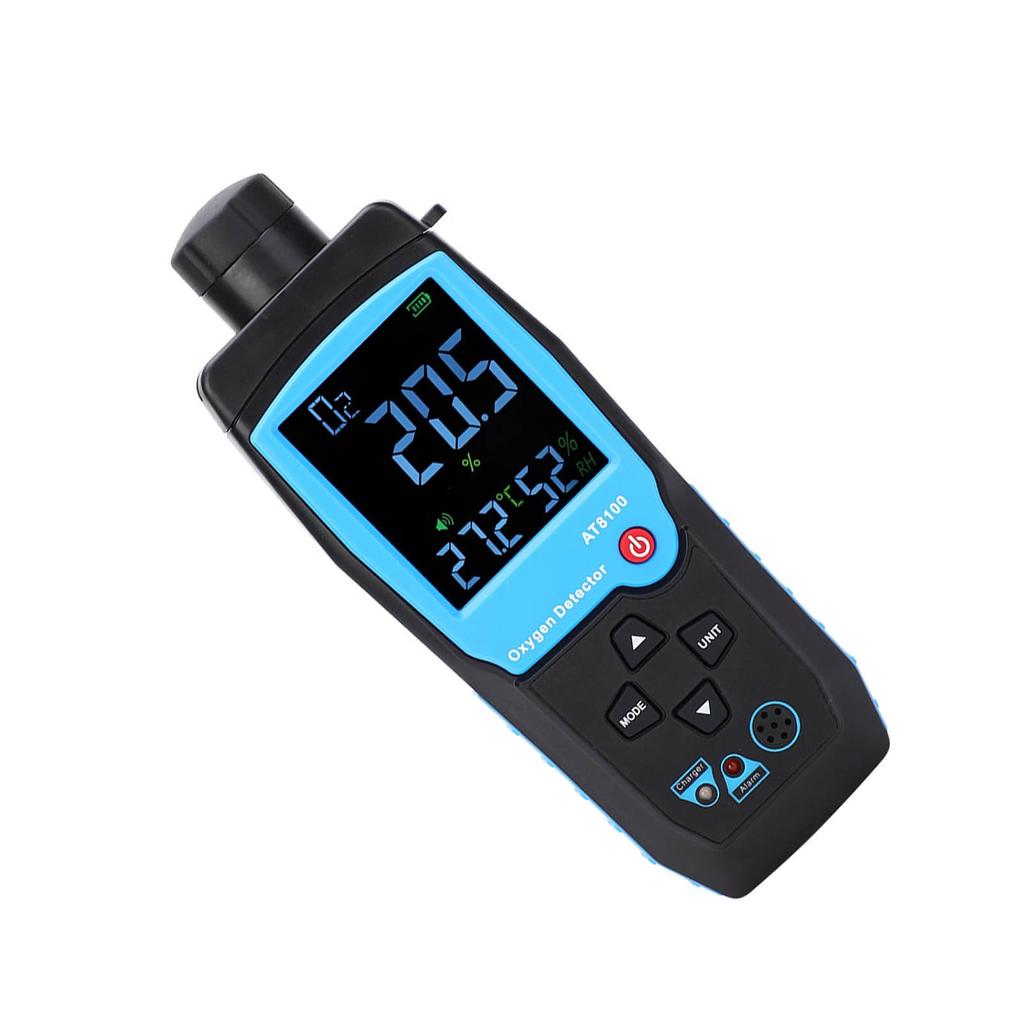 AT8100 Hochpräziser Sauerstoffdetektor Handheld Smart Sensor Sauerstofftester Messbereich 0‑25 Prozent