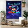 Roblox Customize Your Name Tapestry Aesthetic Wall Tapestry Machine Washable Suitable for Living Room All-Season Use Unique Gift for Family Friends