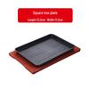 Commercial Cast Iron Round Griddle Pan for BBQ and Gas Grill - Rectangular Steak Plate