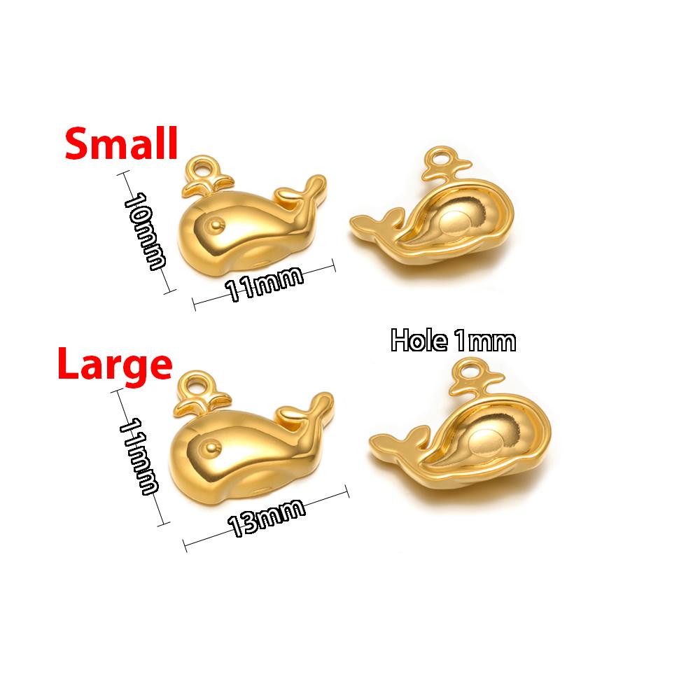 

10pcs Marine Animal Whale Dolphin Crab Octopus Charms Stainless Steel for DIY Jewelry Making Necklace Pendant Bracelet Earrings Small