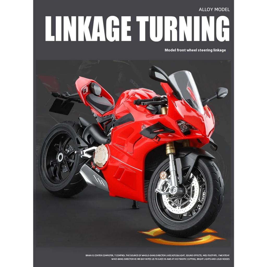 Modellino di Motocicletta in Lega Ducati V4S 1/9, Raffinato Ornamento da Scrivania, Il Miglior Oggetto da Collezione per gli Appassionati di Moto, Regalo di Halloween