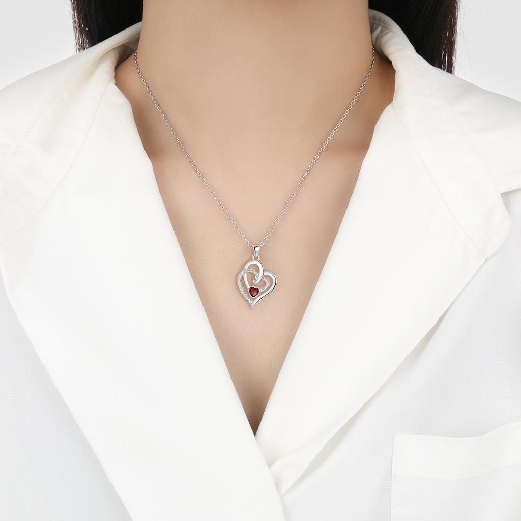 Irregular Heart-To-Heart Pendant Female Premium Overlapping Interlocking Love Necklace Premium Durable Quality
