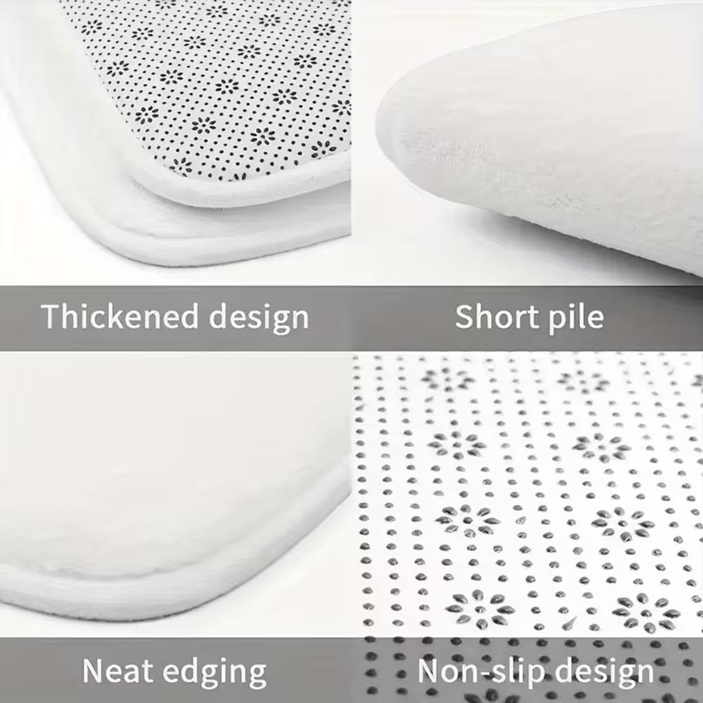 Christmas Bathroom 3Piece Flannel Mat Set Bath Mat Set Toilet Coverushaped Foot Pad Gift Bathroom Decor
