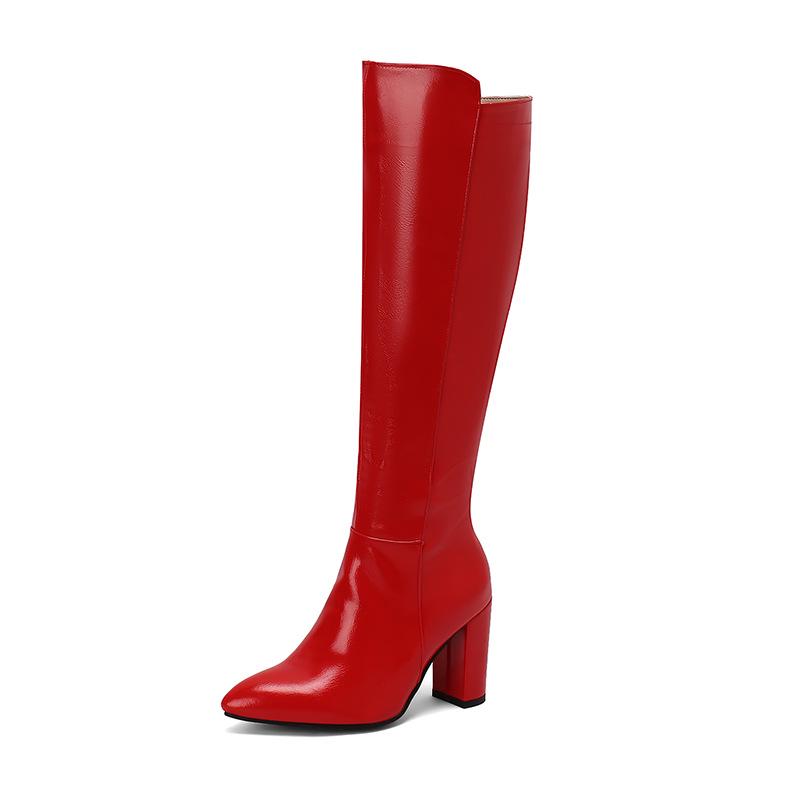 2025 Winter High Leg Knight Boots, Size 34-48, Chunky Heel, Women's Fashion Footwear.