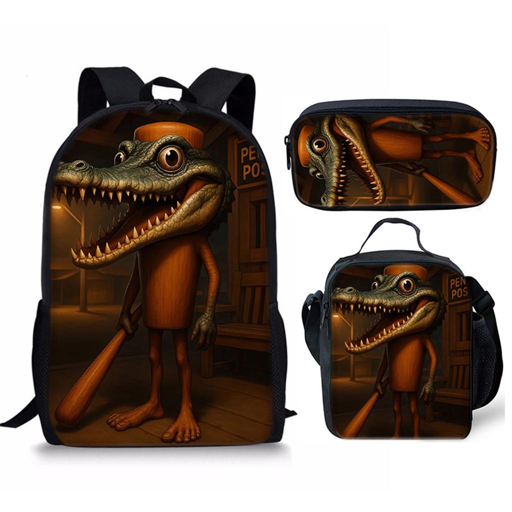Cartoon Printing Casual Shoulder Bag Junior High School Students Large Capacity Backpacks