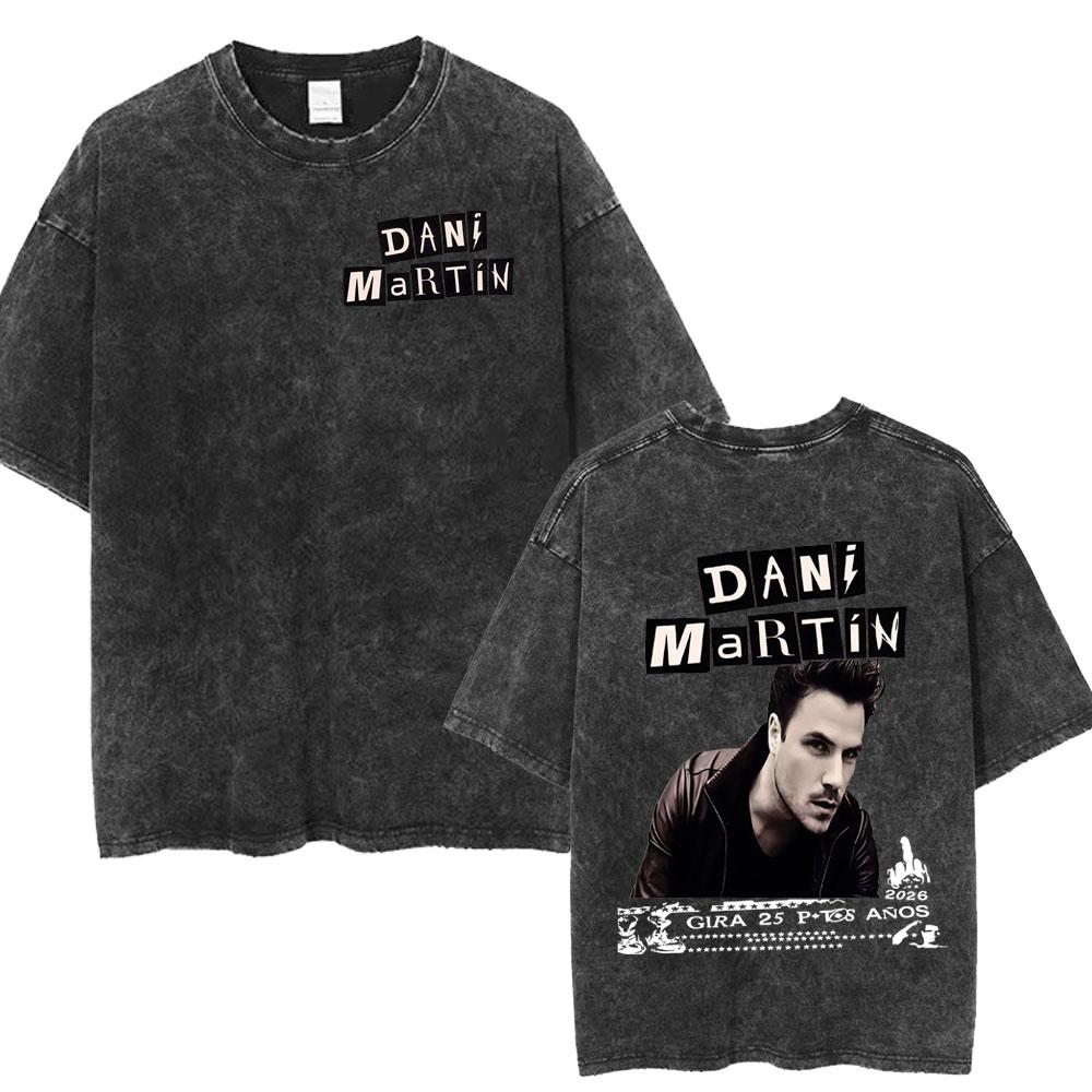 Dani Martin Ya Nada Volvera A Ser Como Antes Vintage Washed YK T Shirts Mens Women Hip Hop Pop Casual Oversized T Shirt Unisex