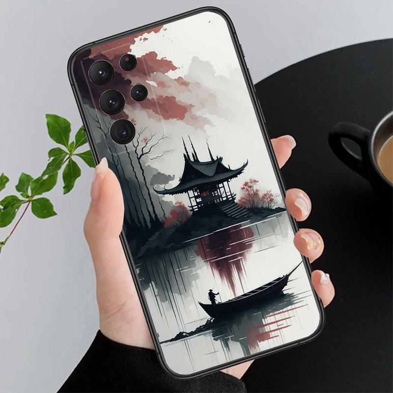 Japan Style Landscape Scaneary Phone Case For Samsung A35 A55 A54 A15 A25 A05s A05 A22 A24 A52 A33 A34 M34 M14 M54 M23