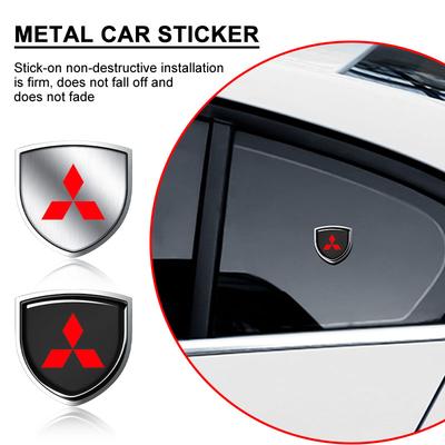 1 Peça Emblema Protetor de Porta de Carro 3D de Metal Adesivo de Emblema para Carroceria Estilo Para Outlander I200 Pajero Eclipse ASX Lancer Space Delica Ex
