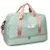 Large Capacity Multifunctial Travel Bag, Spacious Diamd Pattern Sports and Fitness Bag, Portable Weekender Overnight Bag