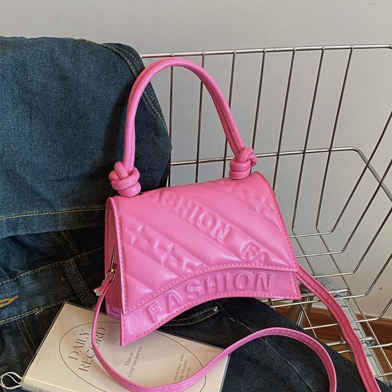 

Popular retro small square bag 2024 summer new trend line fashion small square bag casual foreign style shoulder messenger bag рожевий