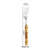 Retro Bamboo Handle Stainless Steel Cutlery Set