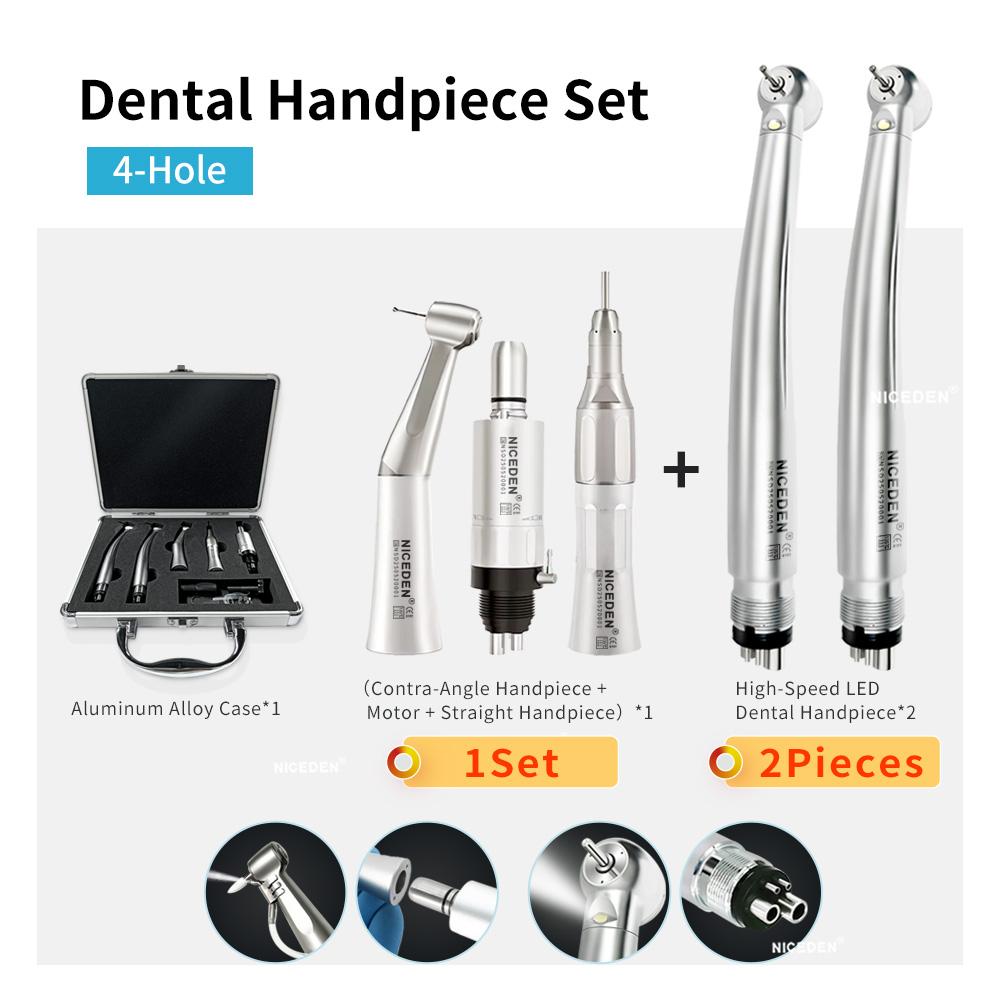 

NICEDEN Dental Handpieces Set 4 Holes Turbine Tube Ceramic Bearing Dental Handpiece Dental Equipment Dental Handpiece 4 holes