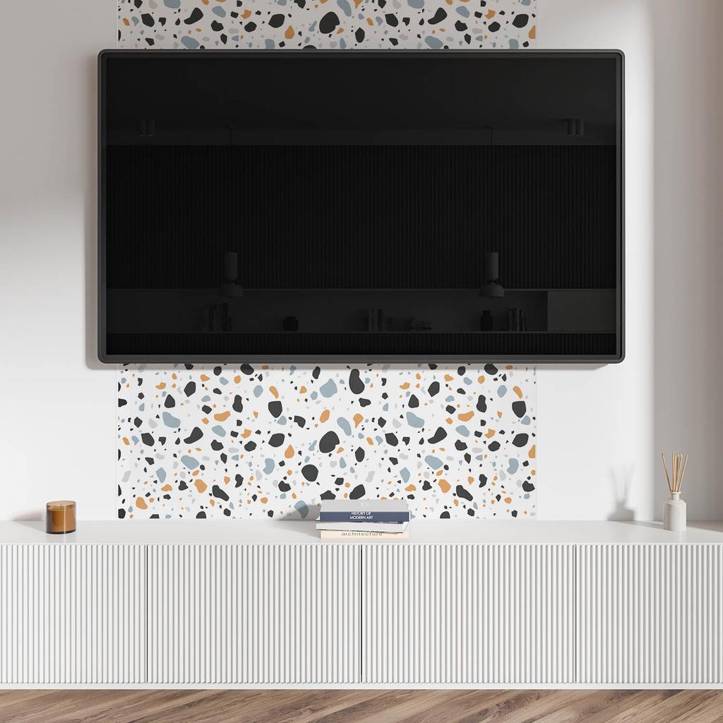 Samoprzylepny Panel Winylowy Z Nadrukiem 120X60 Cm Wzór Z Abstrakcyjnymi Plamami