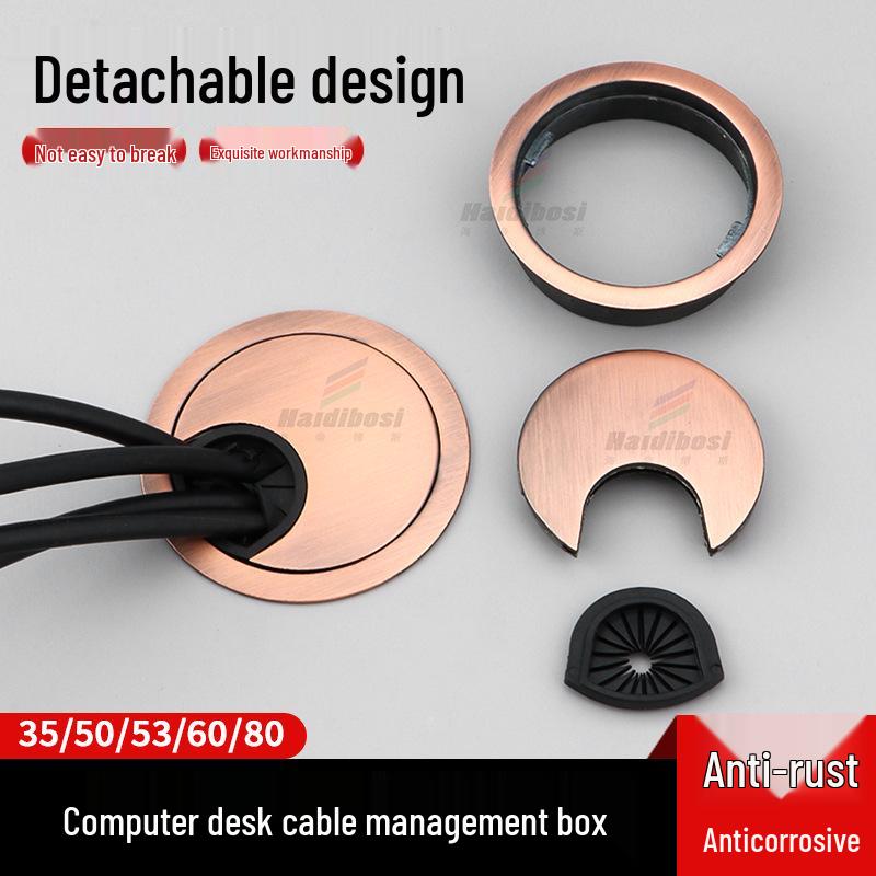 Desktop Cable Management Grommet Cover – Round Hole Sealing & Decoration