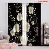 2D Flat Printing 2pcs Curtain Drapes Floral Design Digital Printed Polyester Drapes Seasonal Party & Holiday Decor for Holiday