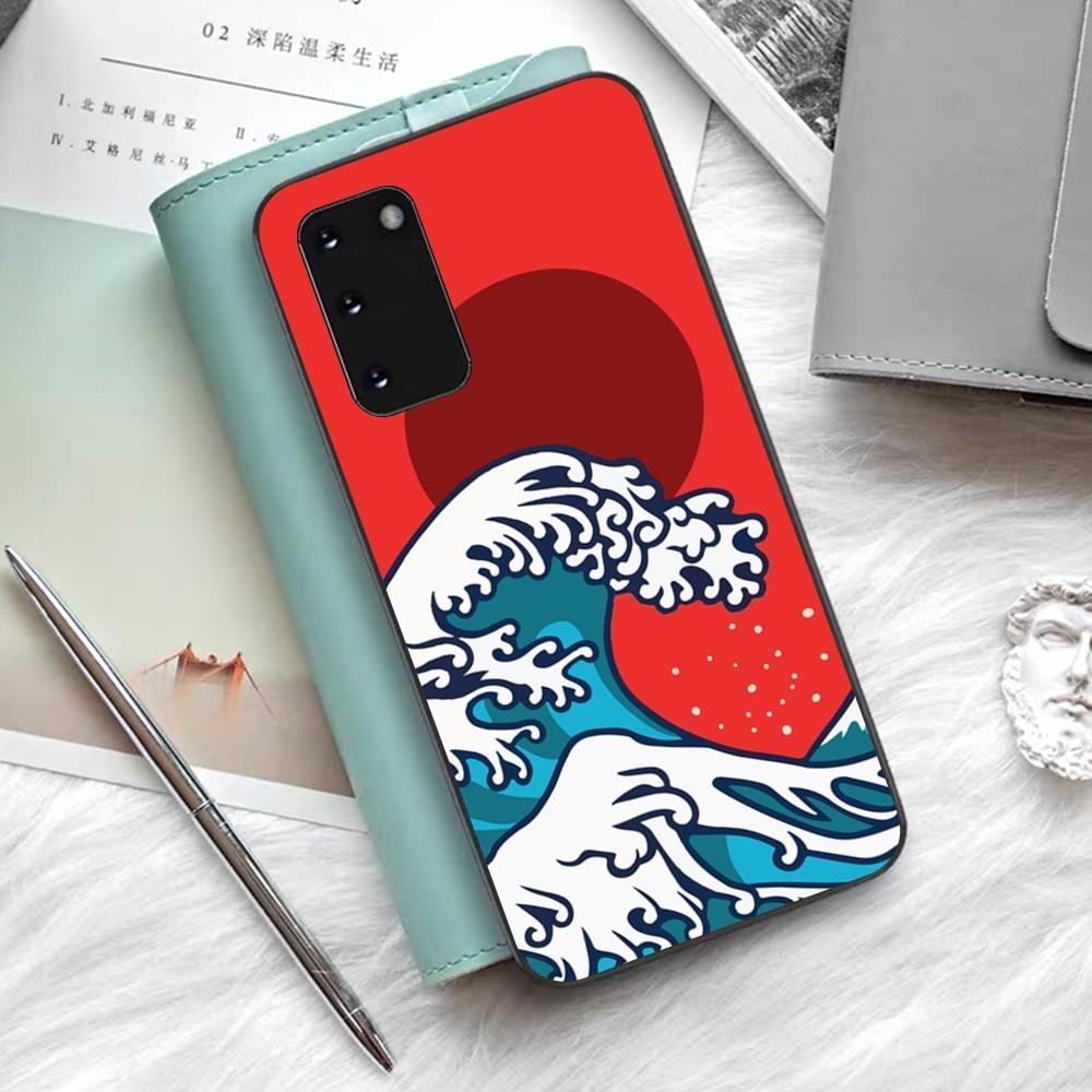 Japanese Wave Anime Dragon Phone Case For Samsung S 9 10 20 21 22 23 30 23 24 Plus Lite Ultra FE S10lite Fundas