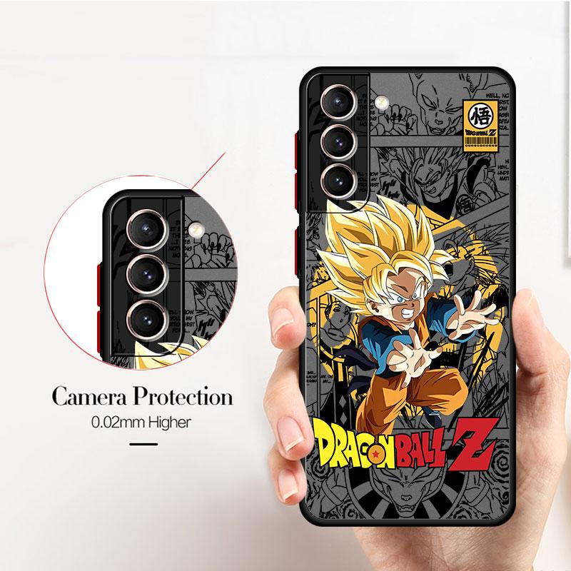 Cool Dragon Ball Goku Black Edge Shell Phone Case for Samsung Galaxy S22 Plus S21 FE Note 20 10 S10 S20 S25 S23 Ultra S24 S21 S9