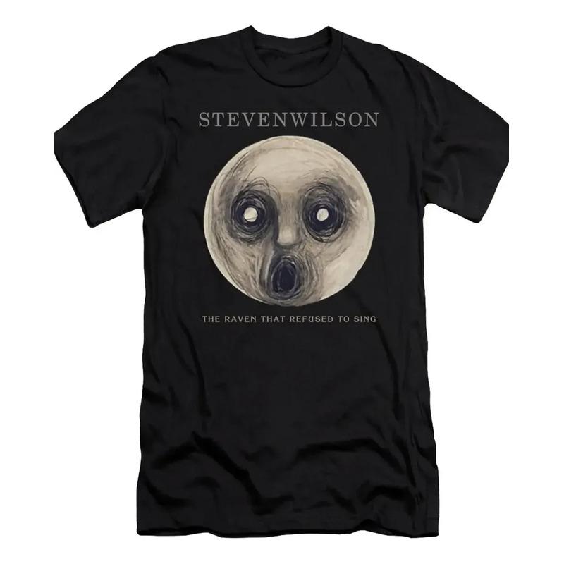 Camiseta Preta Autografada Por Steven Wilson, Manga Curta, T S