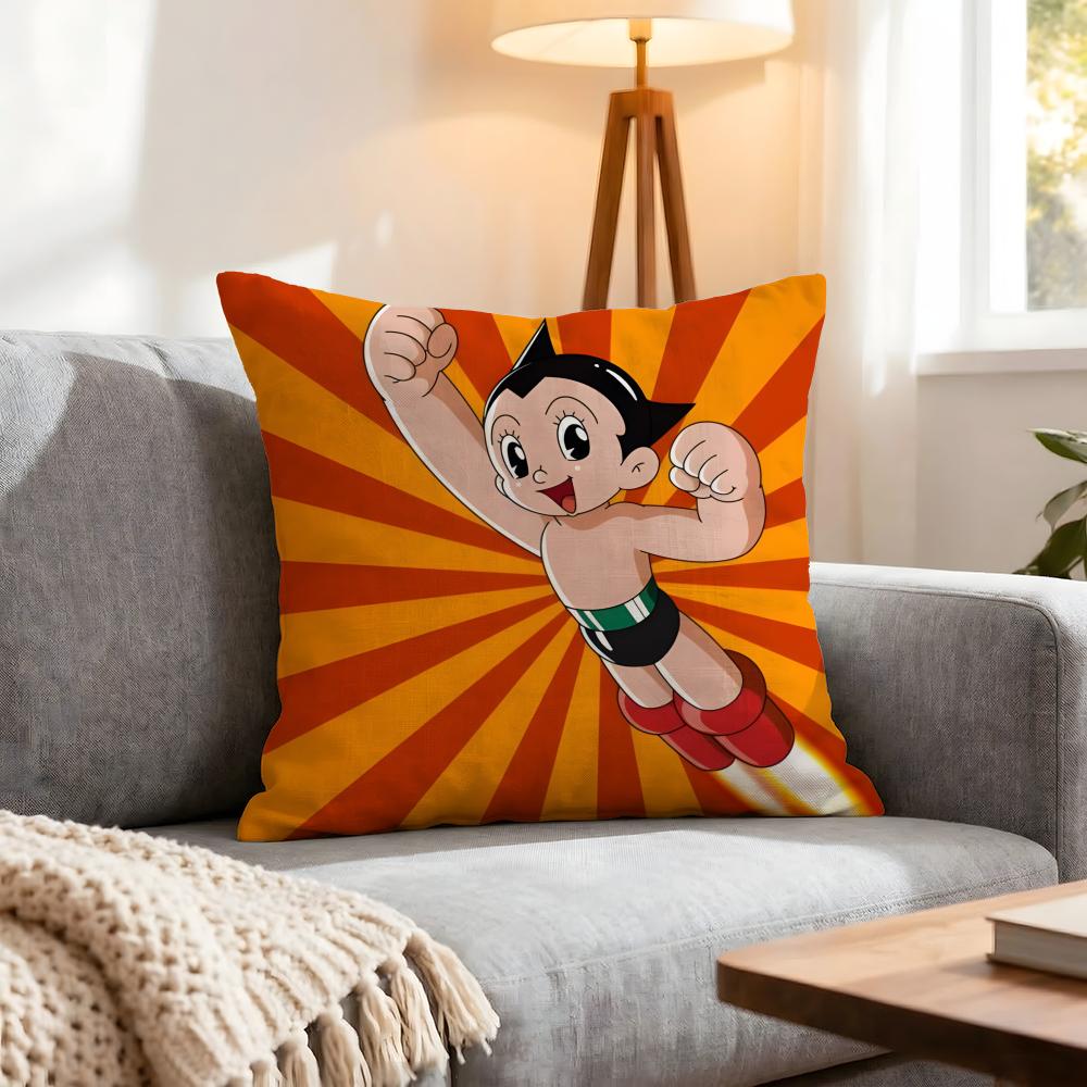Anime Astro Boy Cushion Cover 1Pcs Decorative Covers Soft Cushion Case For Sofa Couch Decor 40X40 45X45 Pillowcases
