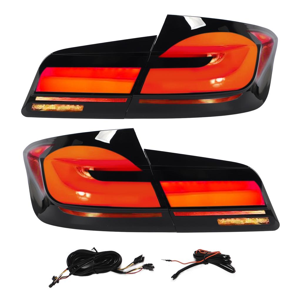 G30 LCI Look LED Tail Lights Rear Lamp Smoked White for 5 Series F10 Sedan M5 2010 to 2016