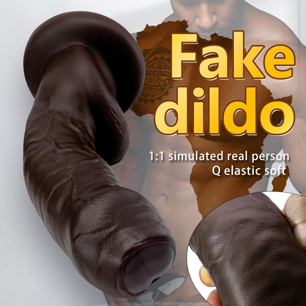 Black Wight Brother dvojitý tekutý silikonový make-up na umělý penis Žena masturbátor Tlustý dlouhý prázdninový penis sexuální potřeby pro dospělé
