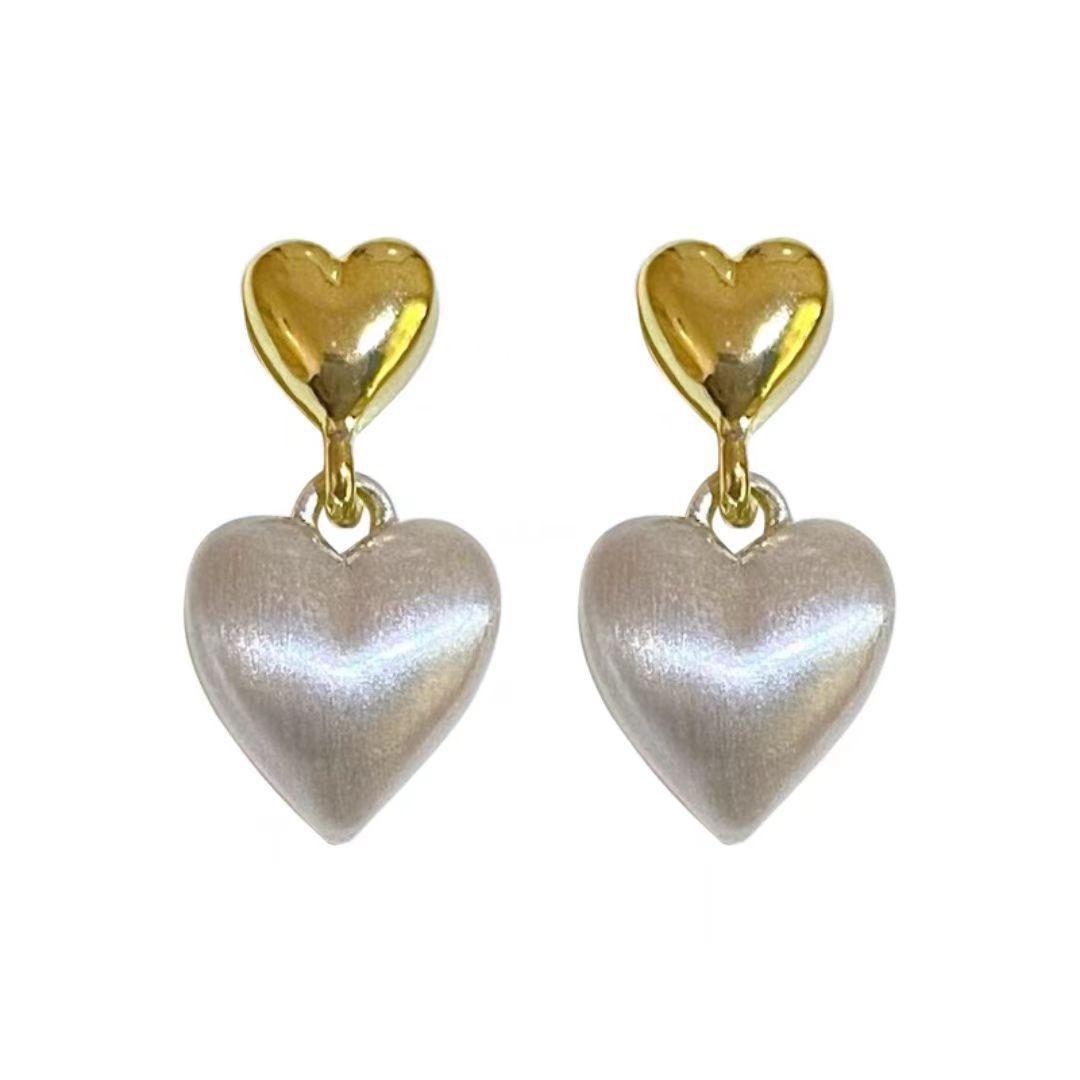 

Metal Brushed Ball Earrings, High-End Light Luxury Niche Earrings, 925 Silver Needle Stud Earrings, Women S Fashion Trendy And Cool Jewelry.