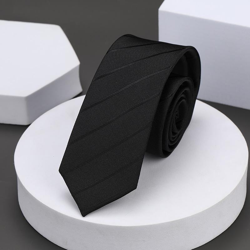 Korean Version Of Casual 5Cm Men'S And Women'S Business Dress Groom Wedding Stripe Hand Play Work Narrow Lazy Solid Color Tie