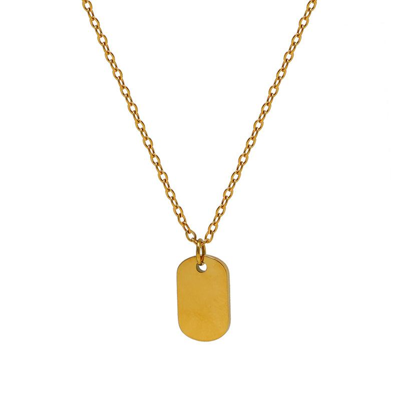 Customized Niche Oval Square Brand Pendant, One Lettering Necklace, Female Geometric Design, Clavicle Chain Temperament, Couple