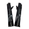 Cloth Zipper Long Gloves Elastic Women Gloves Patent Leather Black Gloves  Dance Stage Performance