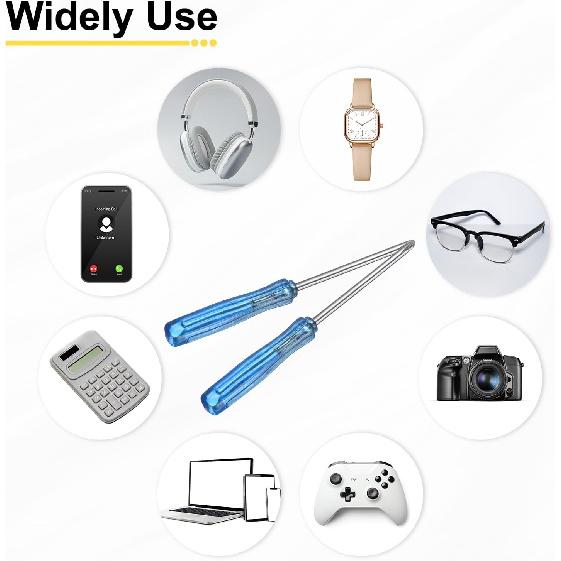 uxcell 6pcs Mini Phillips Screwdriver 2.0mm 65mm Length Micro Precision Cross Head Screw Driver with Non-Slip Handle for Watch Eyeglasses Electronics