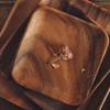 6Pcs Wood Plates Square Rectangle Wooden Plate Set Acacia Wood Serving Dish Fruit Dessert Cake Plate Wooden Utensils Tableware