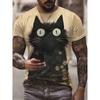 Summer Funny Men's T Shirt Cartoon Animal Print Casual Short Sleeve Pullover Fashion T-shirts Outdoor Male Overszied Clothing