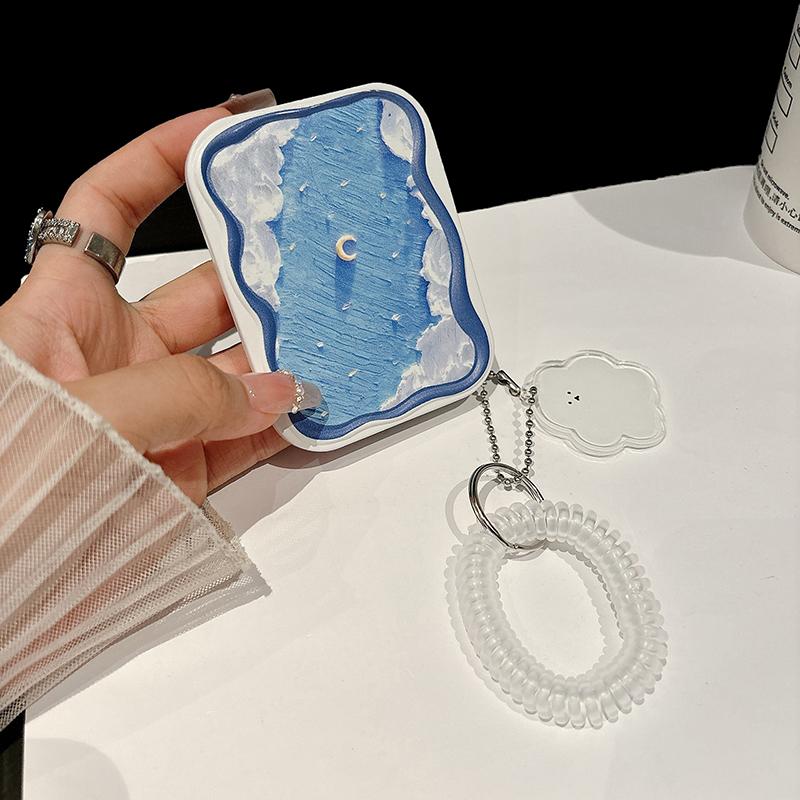 Sternenhimmel Tragbares Klappbares Kleines Spiegelset Kosmetikspiegel Für Die Tasche Taschenspiegel Und Kamm Alles-In-Einem Geschenk Für Mädchen