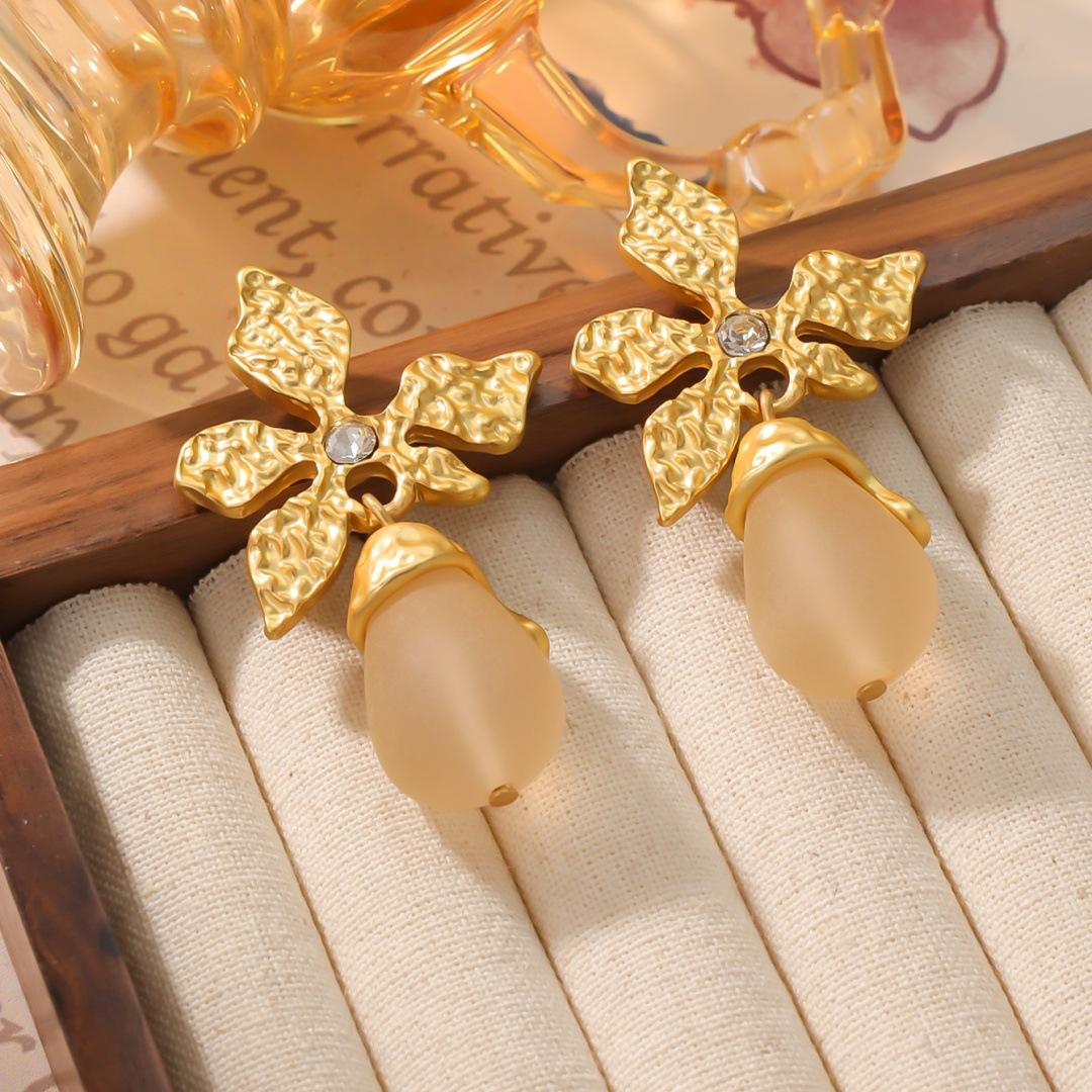 High End Exaggerated Earrings With Personalized Design S925 Silver Needle Korean Retro High-end
