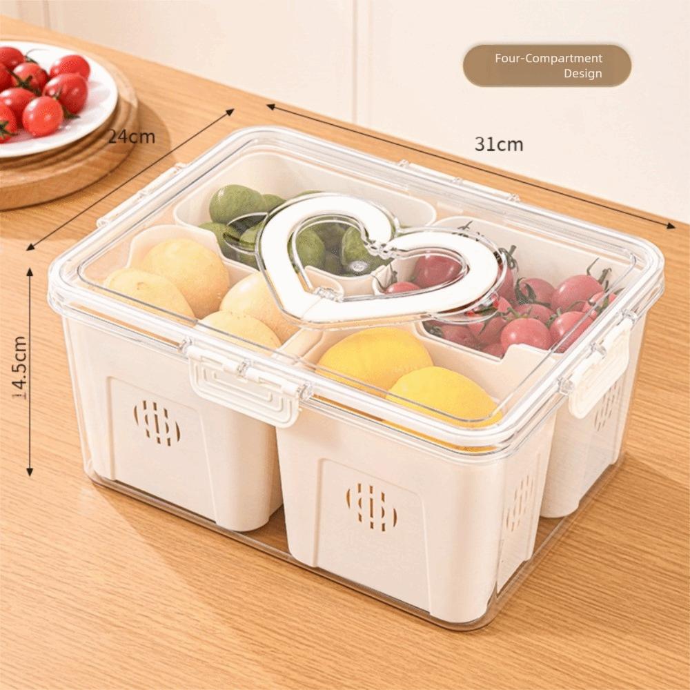 Large capacity Food Storage Boxes 2/3/4/8 grids Compartment Storage Container