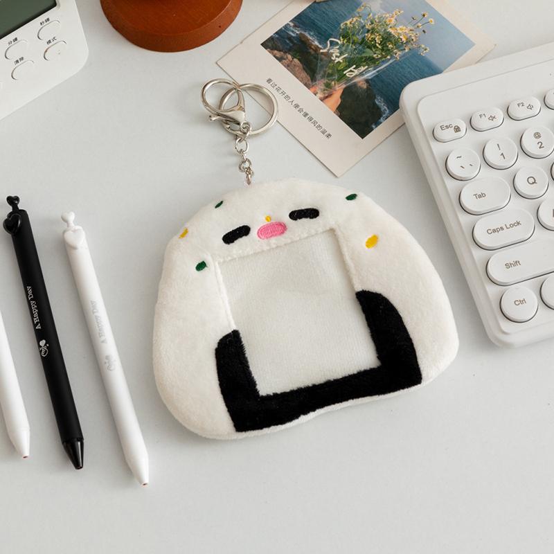Cartoon Animal Characters Plush Album Card Holder Bus Card Bank ID Card Protective Display Sleeves Backpack Pendant Gifts